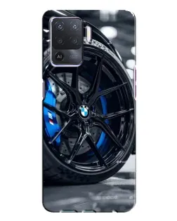 Чехол для OPPO A94 с картинкой «Колесо BMW вблизи»