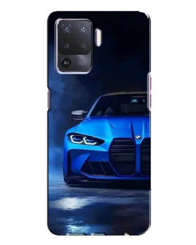 Чехол для OPPO A94 с картинкой «Голубая BMW M4»