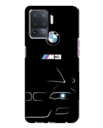 Чехол для OPPO A94 с картинкой «Минималистичный принт BMW M3»