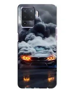Чехол для OPPO A94 с картинкой «BMW в дыму»