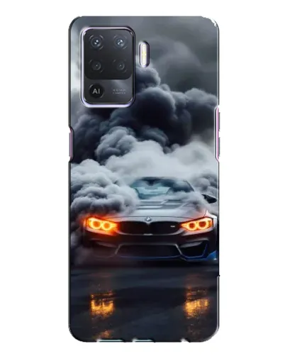 Чехол для OPPO A94 с картинкой «BMW в дыму»