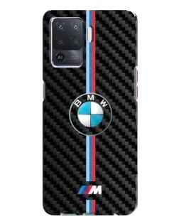 Чехол для OPPO A94 с картинкой «Эмблема BMW и карбон»