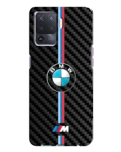 Чехол для OPPO A94 с картинкой «Эмблема BMW и карбон»