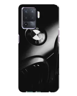 Чехол для OPPO A94 с картинкой «Эмблема BMW — макро»