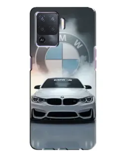 Чехол для OPPO A94 с картинкой «BMW в белом дыму»