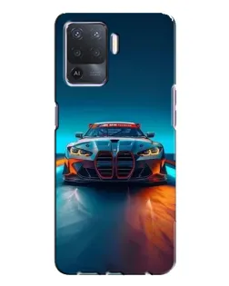 Чехол для OPPO A94 с картинкой «BMW — огни неона»