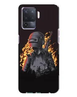 Чехол для OPPO A94 с картинкой «PUBG — огненный силуэт» Чехол для OPPO A94 с картинкой «PUBG — огненный силуэт»