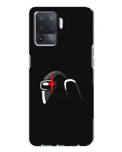 Чехол для OPPO A94 с картинкой «Among Us шлем»