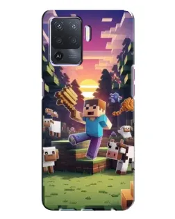 Чехол для OPPO A94 с картинкой «Стив на ферме» Чехол для OPPO A94 с картинкой «Стив на ферме»