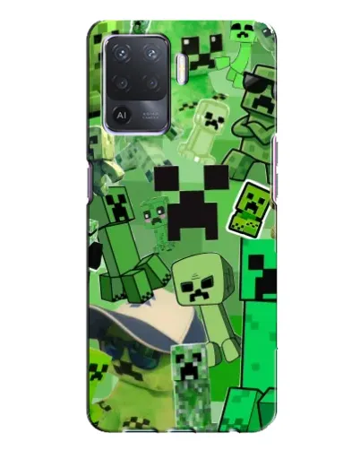 Чохол для OPPO A94 з картинкою «Кріпери Minecraft»