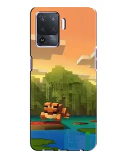 Чохол для OPPO A94 з картинкою «Майнкрафт захід сонця»