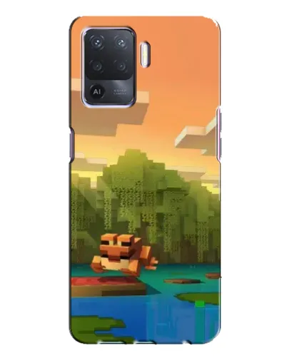 Чохол для OPPO A94 з картинкою «Майнкрафт захід сонця»