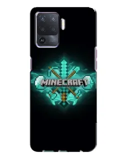 Чохол для OPPO A94 з картинкою «Minecraft Diamond лого»