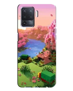 Чохол для OPPO A94 з картинкою «Рожеве дерево Minecraft»