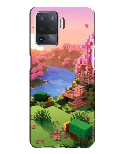 Чохол для OPPO A94 з картинкою «Рожеве дерево Minecraft»