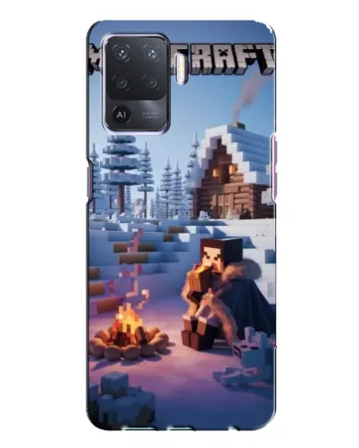 Чохол для OPPO A94 з картинкою «Зимовий Minecraft»