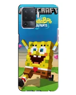 Чохол для OPPO A94 з картинкою «Губка Боб Minecraft»