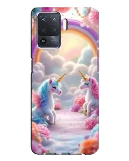 Чехол для OPPO A94 с картинкой «Радуга и единороги» Чехол для OPPO A94 с картинкой «Радуга и единороги»