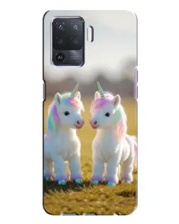 Чехол для OPPO A94 с картинкой «Пара единорогов» Чехол для OPPO A94 с картинкой «Пара единорогов»