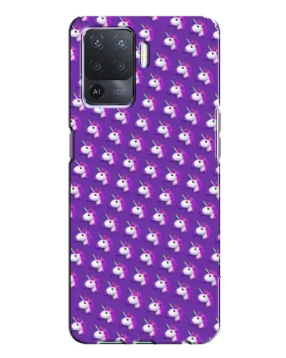 Чехол для OPPO A94 с картинкой «Единороги на фиолетовом»