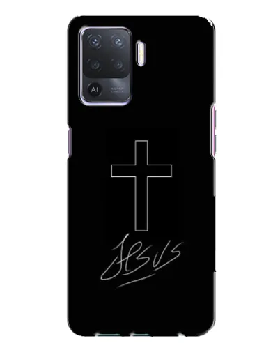 Чехол для OPPO A94 с картинкой «Графический крест Jesus» Чехол для OPPO A94 с картинкой «Графический крест Jesus»