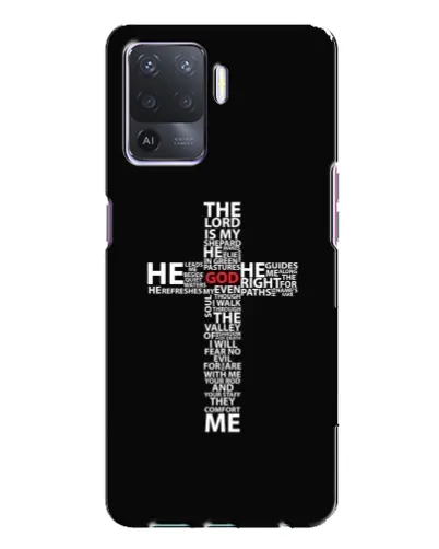 Чехол для OPPO A94 с картинкой «Текстовый крест» Чехол для OPPO A94 с картинкой «Текстовый крест»