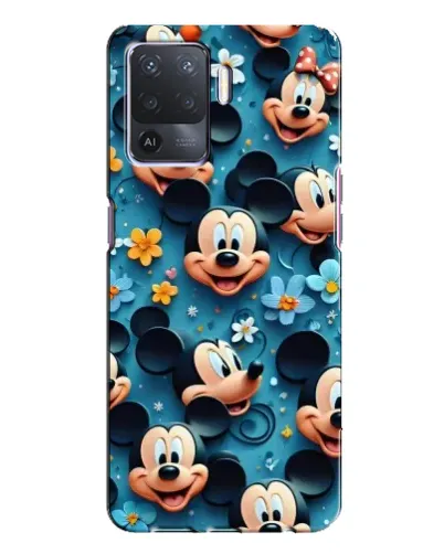 Чехол для OPPO A94 с картинкой «Паттерн Микки и Минни»