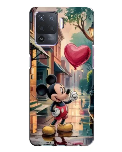 Чехол для OPPO A94 с картинкой «Микки и шарик-сердце»