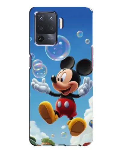 Чехол для OPPO A94 с картинкой «Mickey и мыльные пузыри»