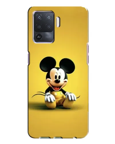 Чехол для OPPO A94 с картинкой «Микки на желтом»