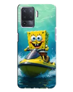 Чехол для OPPO A94 с картинкой «Спанч Боб на гидроцикле» Чехол для OPPO A94 с картинкой «Спанч Боб на гидроцикле»
