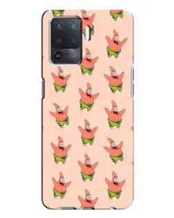 Чехол для OPPO A94 с картинкой «Патрик Стар паттерн»