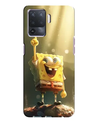 Чехол для OPPO A94 с картинкой «Сияющий Спанч Боб»