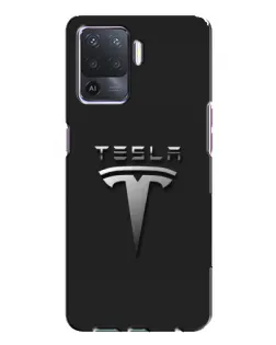 Чохол для OPPO A94 з картинкою «Сталевий логотип Tesla» Чохол для OPPO A94 з картинкою «Сталевий логотип Tesla»