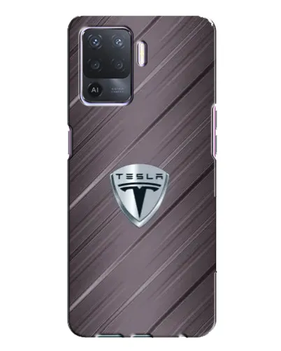Чохол для OPPO A94 з картинкою «Металева текстура Tesla»