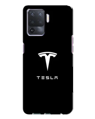 Чохол для OPPO A94 з картинкою «Tesla White Logo»