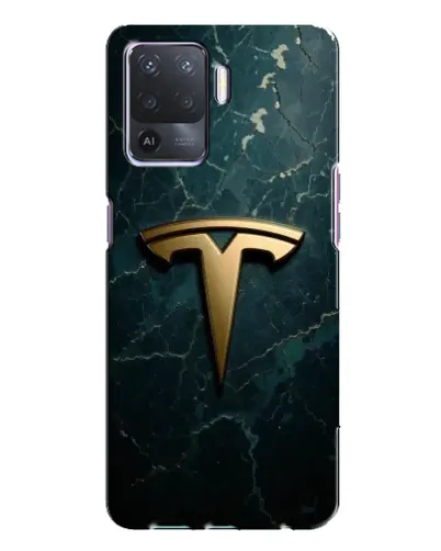 Чохол для OPPO A94 з картинкою «Мармурова Tesla Gold»