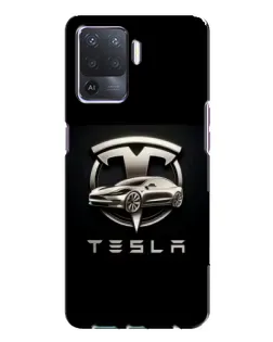 Чохол для OPPO A94 з картинкою «Tesla — срібне авто» Чохол для OPPO A94 з картинкою «Tesla — срібне авто»