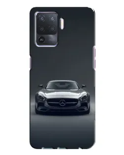 Чехол для OPPO A94 с картинкой «Mercedes на черном»