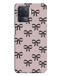 Чехол для OPPO A94 с картинкой «Черные бантики»
