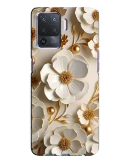 Чехол для OPPO A94 с картинкой «Белие бумажние цвети» Чехол для OPPO A94 с картинкой «Белие бумажние цвети»