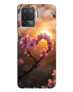 Чехол для OPPO A94 с картинкой «Розовый цвет сердце на фоне заката» Чехол для OPPO A94 с картинкой «Розовый цвет сердце на фоне заката»