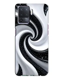 Чохол для OPPO A94 з картинкою «Чорно-біла спіраль»