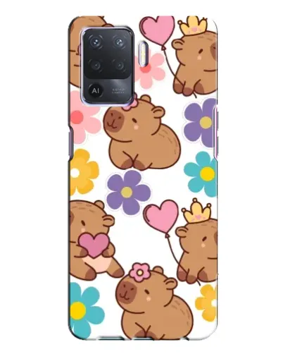 Чохол для OPPO A94 з картинкою «Квітковий паттерн капібар» Чохол для OPPO A94 з картинкою «Квітковий паттерн капібар»
