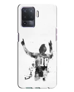 Чехол для OPPO A94 с картинкой «Черно-белый силуэт Месси» Чехол для OPPO A94 с картинкой «Черно-белый силуэт Месси»