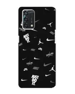 Чохол для OPPO A95 з картинкою «Nike Black Pattern»