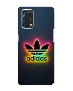 Чехол для OPPO A95 с картинкой «Неоновый Adidas»