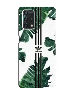 Чехол для OPPO A95 с картинкой «Пальмовые листья адидас»