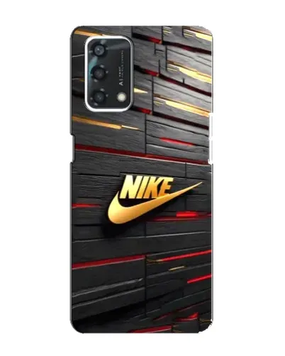 Чохол для OPPO A95 з картинкою «Золотий Nike на металі»