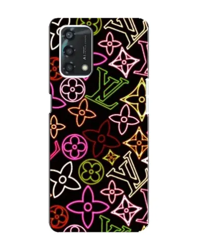 Чехол для OPPO A95 с картинкой «Неоновый микс Nike»